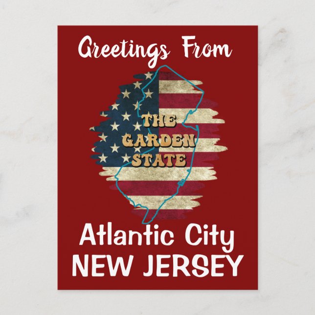 Custom New Jersey State Holiday Postcard (Front)
