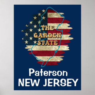 Custom New Jersey State Poster