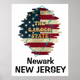 Custom New Jersey State Poster