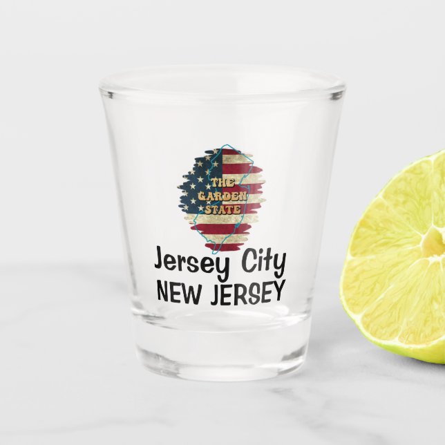 Custom New Jersey State Shot Glass (Front)