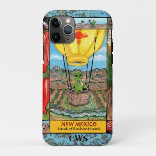 Custom New Mexico Alien Balloon Chile Zia Symbols Case-Mate iPhone Case