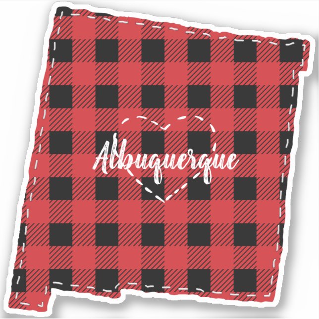 Custom New Mexico Hometown State Plaid Christmas (Front)