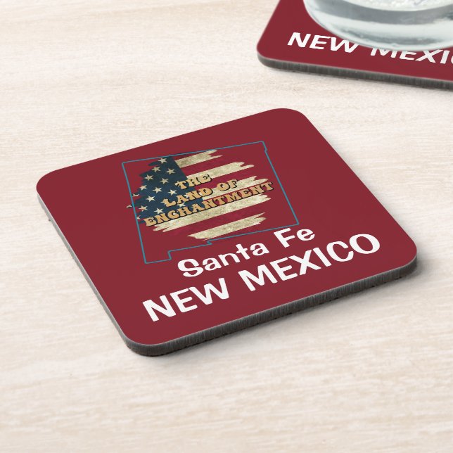 Custom New Mexico state Beverage Coaster (Left Side)