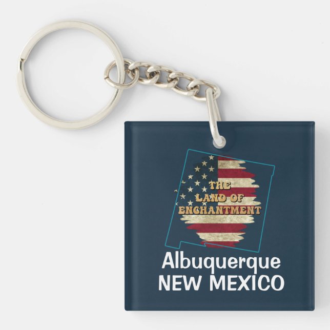 Custom New Mexico state  Key Ring (Front)
