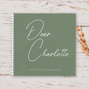 Custom New Mom Gift Minimalist Stylish Script Notebook