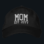 Custom New Mum Established Mother Est Year Mummy Embroidered Hat<br><div class="desc">Custom New Mum Baseball Hat,  Customisable Mum Mummy from husband,  established Gift for her embroidery,  wife establish Customised Mama Date,  Mother's Day Matching est cap,  mother couple partner Valentine's your,  present Embroider Him Mummy Personalised,  Birthday Christmas Baby Boy Anniversary,  His Birth Personalised Son Workout,  with Girl Daughter Minimalist Postpartum</div>