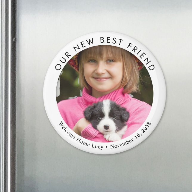Custom New Puppy Photo Magnet (Custom New Puppy Photo Magnet)
