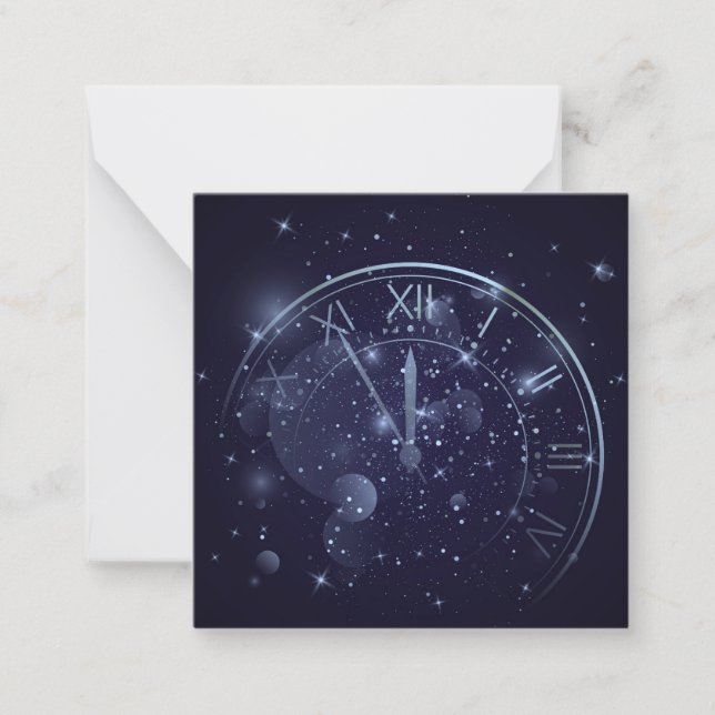 Custom New Years Clock Card (Front)