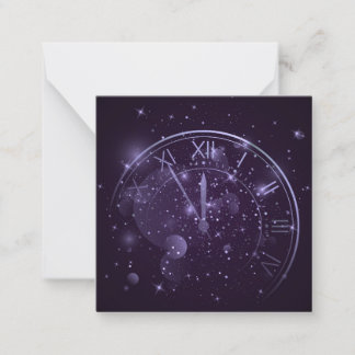 Custom New Years Clock Card
