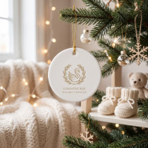 Custom Newborn Keepsake Ceramic Ornament | Luxury