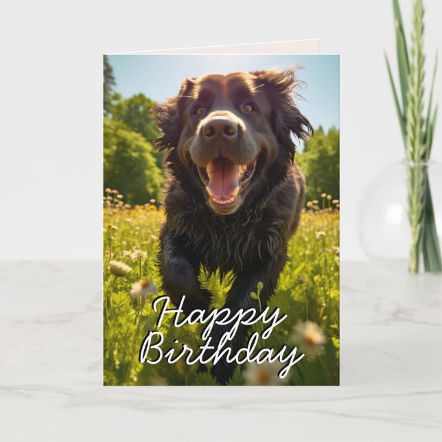 Custom Newfoundland Happy Birthday Card (Front)