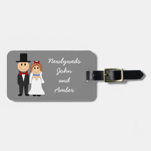 Custom newlyweds luggage tag - personalised