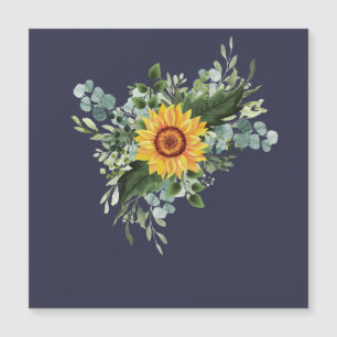 Custom Newlyweds Rustic Sunflowers Eucalyptus Leaf