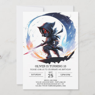 Custom Ninja Martial Arts Kids' Birthday Invitation
