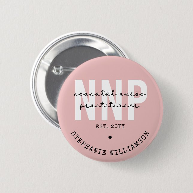 Custom NNP Neonatal Nurse Practitioner 6 Cm Round Badge (Front & Back)
