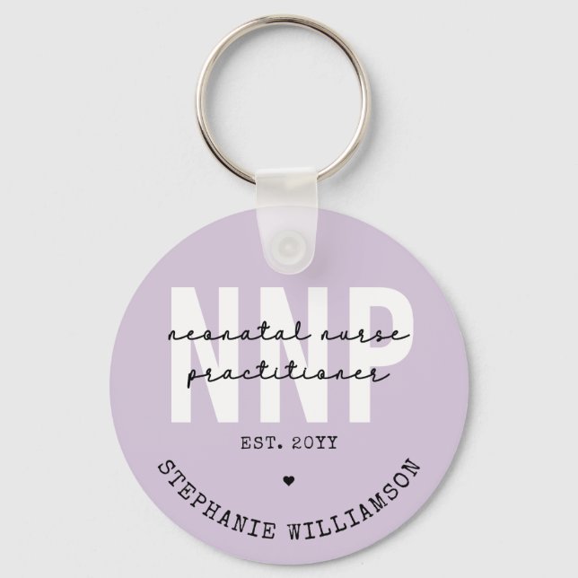 Custom NNP Neonatal Nurse Practitioner Key Ring (Front)