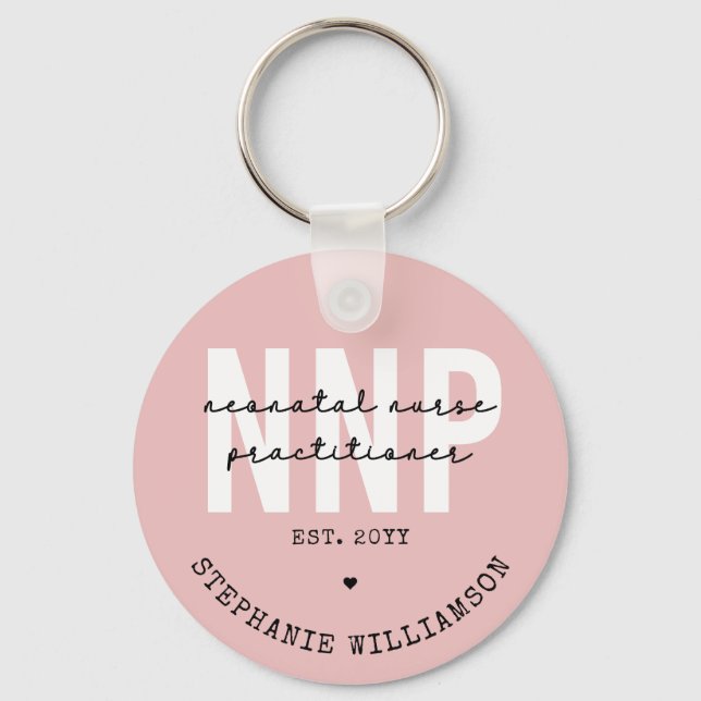 Custom NNP Neonatal Nurse Practitioner Key Ring (Front)