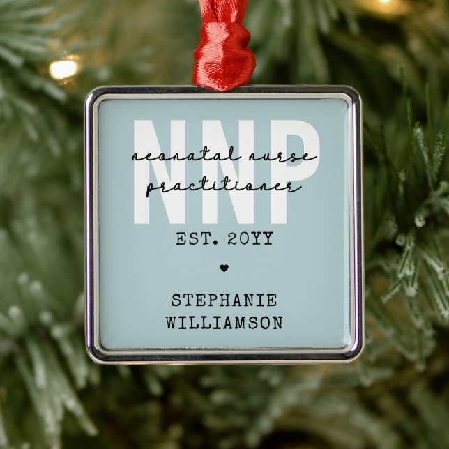 Custom NNP Neonatal Nurse Practitioner Metal Tree Decoration (Tree)