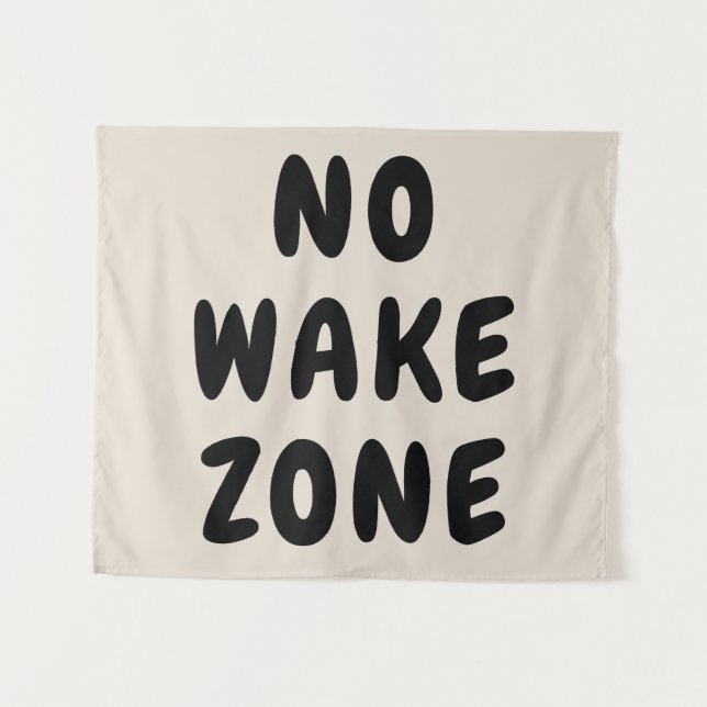 Custom No Wake Zone Playroom Nursery Boho Kid Wall Tapestry (Front (Horizontal))