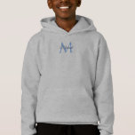 Custom None Monogram Name Template Elegant Boys<br><div class="desc">Custom None Monogram Name Template Elegant Trendy Kids Boys Hooded Sweatshirt / Hoodie.</div>