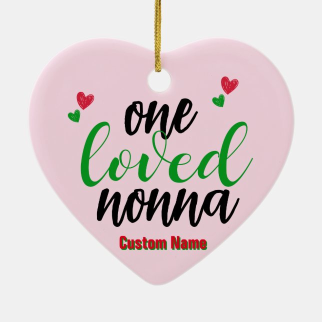 Custom Nonna Ornament - Personalised Christmas (Back)