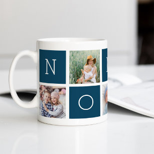 Custom Nonno Grandfather 5 Photo Collage Coffee Mug