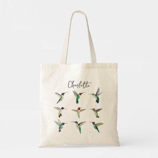 Custom North American Hummingbirds Tote Bag (Back)