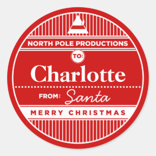 Custom North Pole Productions Christmas Sticker