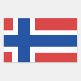 Custom Norwegian Flag (Norske Flagg) Rectangular Sticker