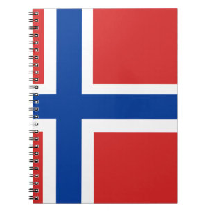 Custom Norwegian Flag (Norske Flagg) Spiral Notebook