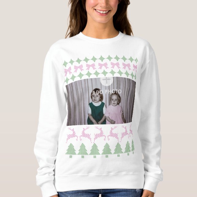 Custom Not-So Ugly Sweater Shirt - Add Your Photo (Front)