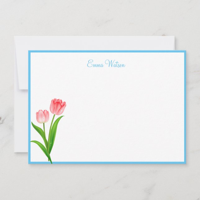 Custom Note Card-Tulips Card (Front)
