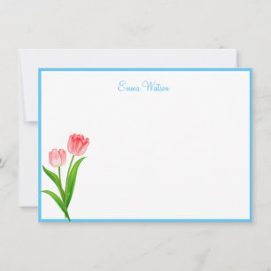 Custom Note Card-Tulips Card