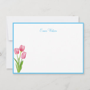 Custom Note Card-Tulips Card
