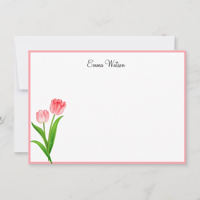 Custom Note Card-Tulips Card (Front)
