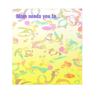 Custom Note Yellow Ombre Colourful Confetti Toss