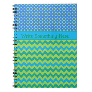 Custom Notebook: Polka Dots and Chevrons Spiral Notebook