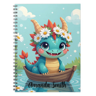 Custom Notebook with Dragon Design Name