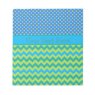 Custom Notepad or Jotter: Polka Dots and Chevrons