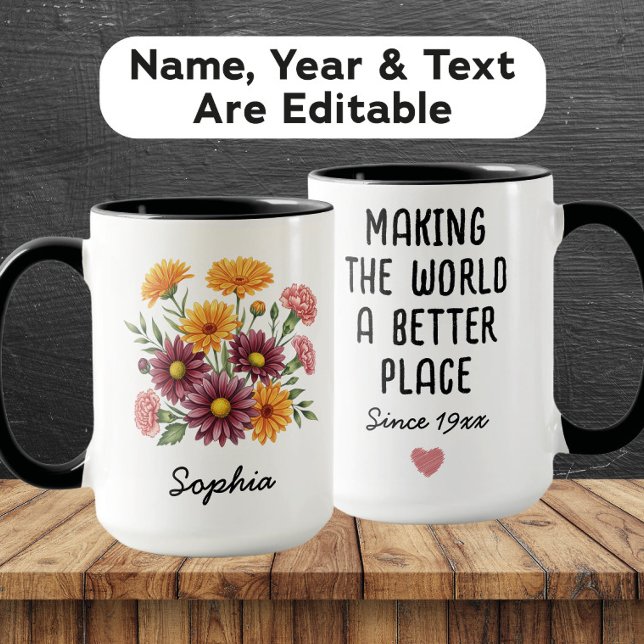 Custom November Birth Flower - Personalised Name Mug (Creator Uploaded)