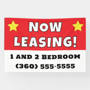 Custom Now Leasing Banner