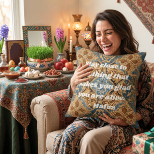 Custom Nowruz Iranian New Year Gift Khatam Art Cushion