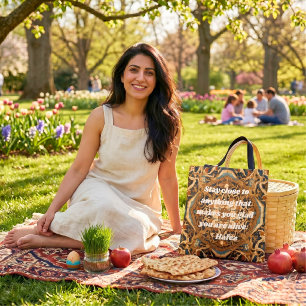 Custom Nowruz Persian New Year Gift Khatam Art Tote Bag