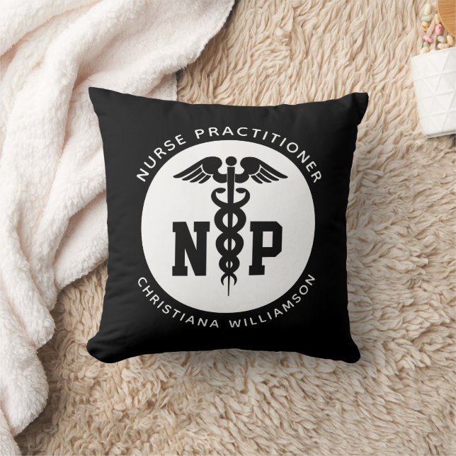 Custom NP Nurse Practitioner Graduation Caduceus Cushion (Blanket)