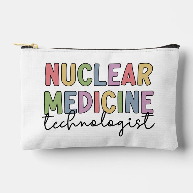 Custom Nuclear Medicine Technologist CNMT Gifts Accessory Pouch (Front)