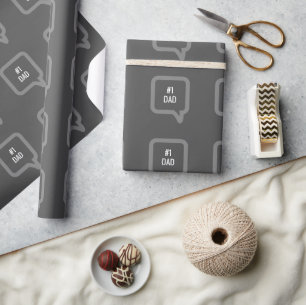 Custom Number 1 Dad Father's Day Wrapping Paper