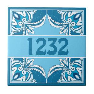 Custom number Blue and white Porto Azulejos, Ceram Tile
