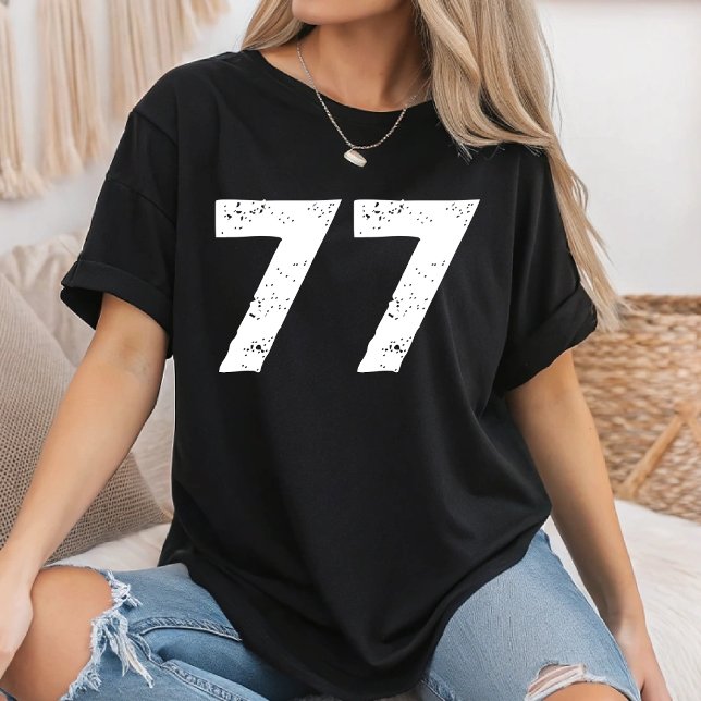 Custom Number Game Day School Team Football Number T-Shirt (Creator Uploaded)