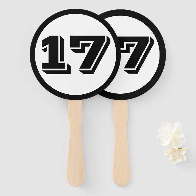 custom number hand fan (Front and Back)
