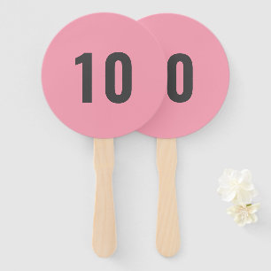 Custom Number   Modern Pink Game Score Event Hand Fan